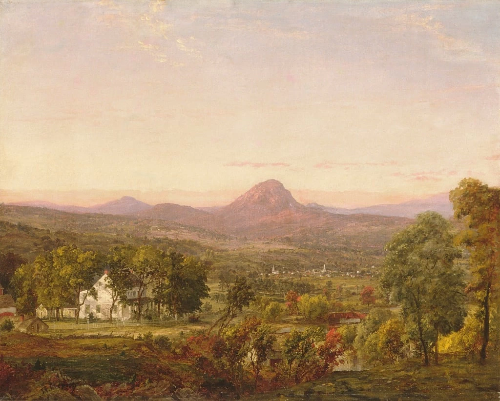 Paesaggio autunnale, Sugar Loaf Mountain, Contea di Orange, New York, ca. 1870 - 1875